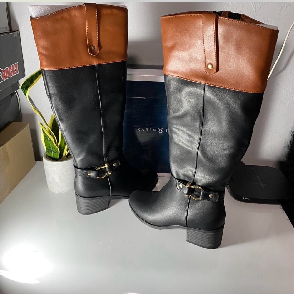 Karen Scott Black and Brown Winter Boots